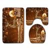Christmas Bathroom Floor Mat Toilet Three-Piece Set