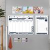 2 шт. Магнитный еженедельник для записей, календарь-доска для холодильника, блокнот с магнитами для списка дел, кухонный декор