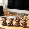 Фигурка коровы Хайленд Юшэн для йоги, Статуэтка медитирующей коровы Хайленд, Смоляное украшение Шотландской коровы в позе для йоги Дзен для медитации, Домашнего офиса