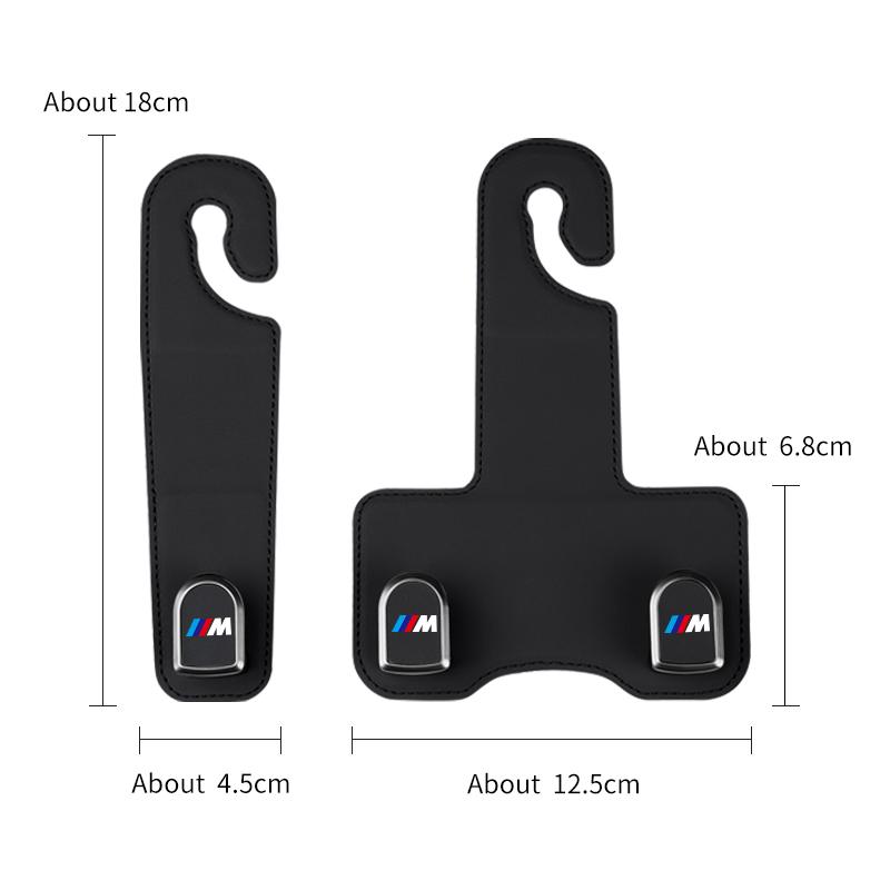 KHQB5 For BMW M M3 M5 M6 E36 E39 E90 E91 E92 E60 E87 F10 F07 F20 F48 IX3 Wheel cap,Leather Car Rear Seat Hook Auto Headrest Dual Hooks