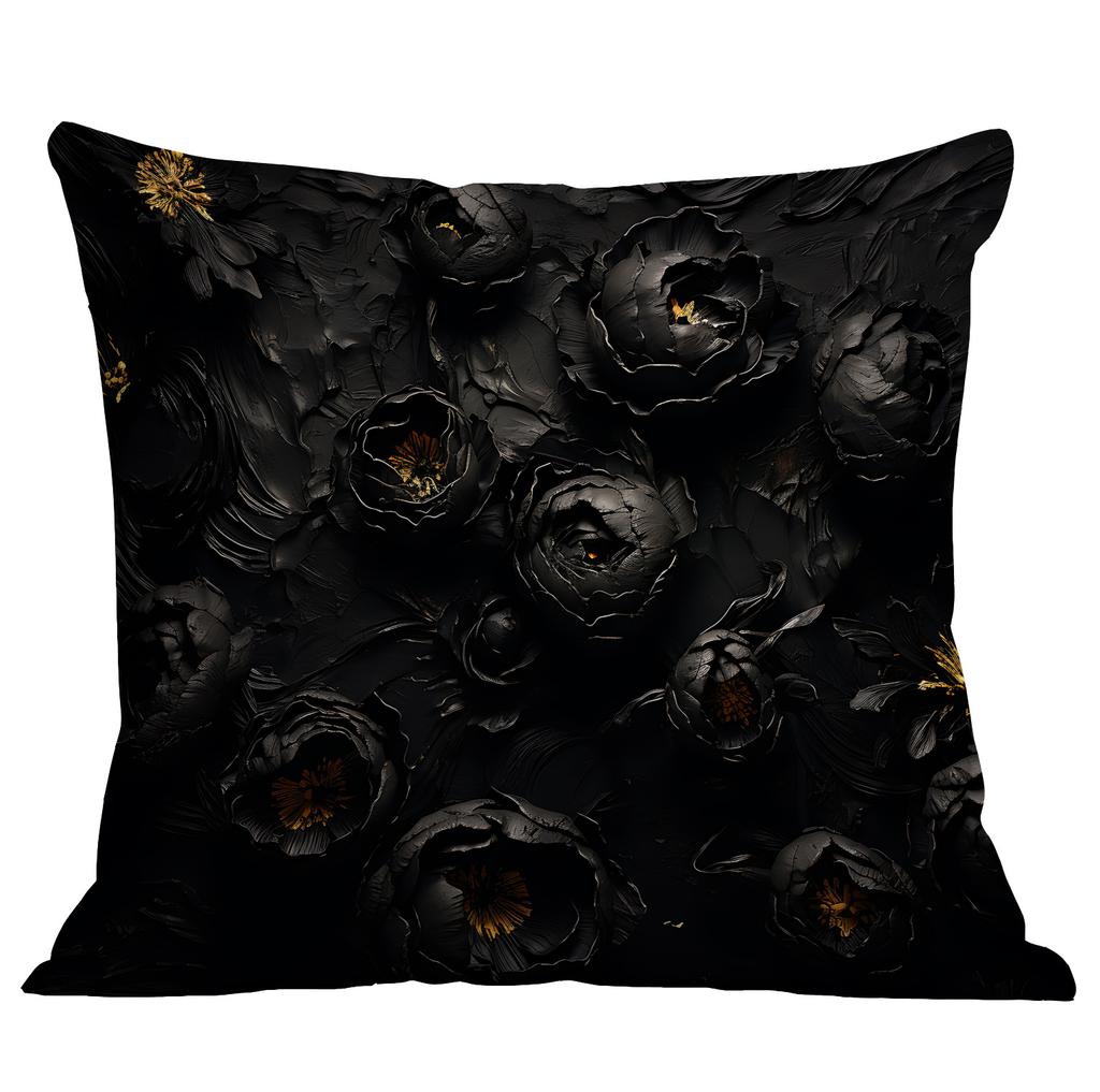 Новая наволочка с цветочным принтом, имитирующая трехмерный стиль масляной живописи, креативная цветочная, для дома, гостиной, диванной подушки