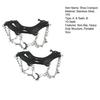 1 Pair Shoes Crampons with 8/10 Stainless Steel Teeth Chain Non-Slip Shoes Spikes Snow Ice Cleat Outdoor Walking Climbing Hiking Boots Grippers Cover