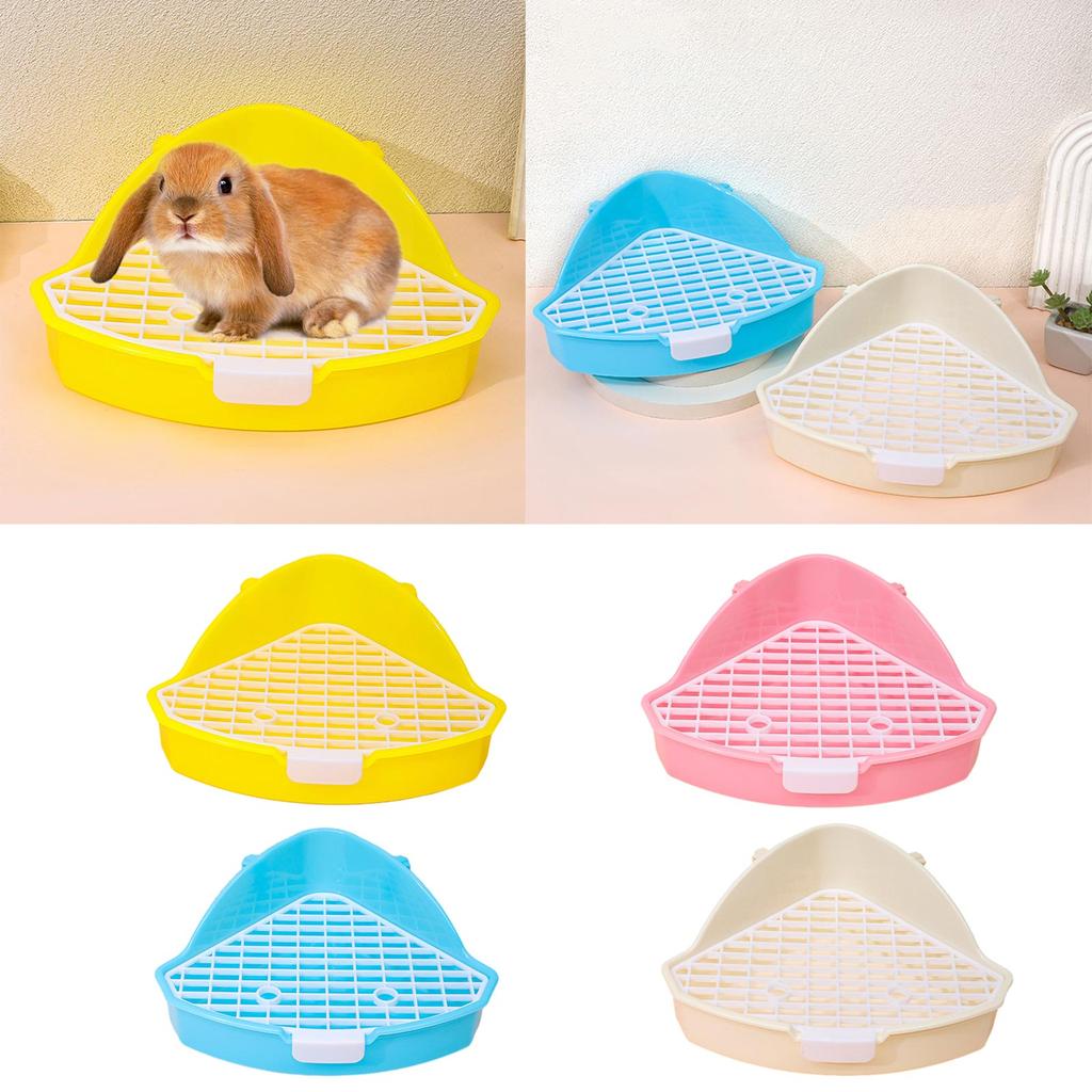 Hamster Litter Box Pet Corner Toilet Small Pet Potty Trainer Litter Tray Habitat Decor for Squirrel Chinchilla Rabbit