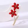 National Style Red Plum Blossom Brooch High-End Female Retro Elegant Exquisite Corsage Niche Design Pin Suit Accessories