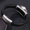 Панк-мужские браслеты-демоны, черный кожаный браслет, мужские подвески, модные браслеты, подарок