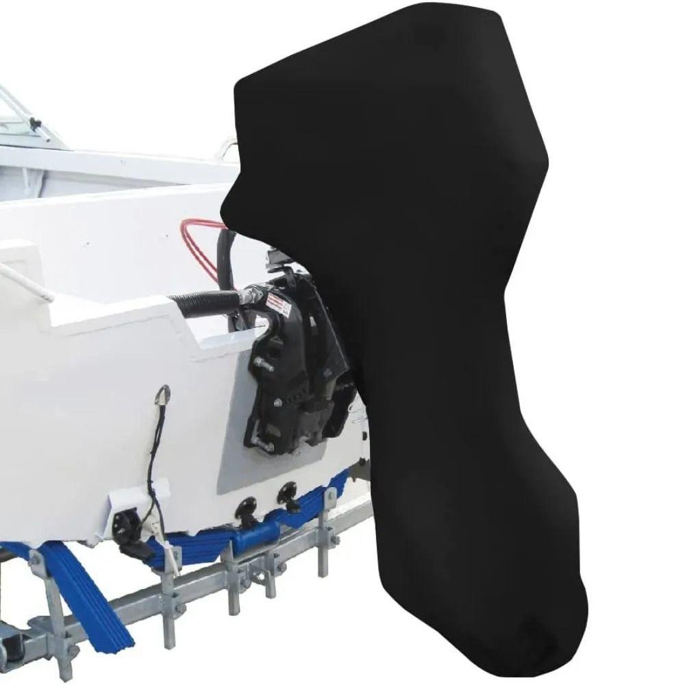 Черный чехол для лодочного подвесного мотора 420D Оксфордская ткань Чехлы для подвесных моторов Защита от царапин