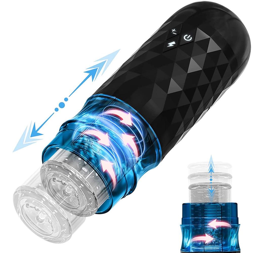 Telescopic Rotation Male Masturbator Vagina Masturbation Blowjob Automatic Male Mastubator Cup Adults Piston Sex Toys for Men