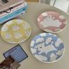 Cartoon Cute Ceramic Plate Macaron Rabbit Color Contrast High Beauty Cake Dim Sum Plate Children's Household Ceramic Plate