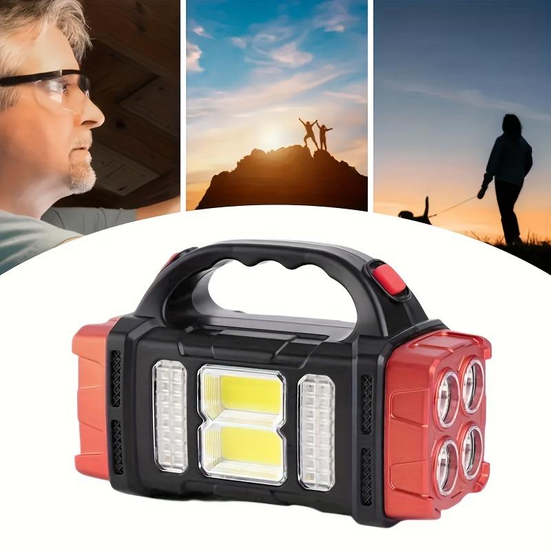 Multifunctional LED Solar Camping Light, Bright Portable Rechargeable Flashlight, Suitable For Outdoor Hiking Camping