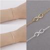 Number Eight Shape Bracelet Women Crystal Stones Infinity Bracelets Couple Bracelets Charm Bracelets Bangles