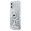 Karl Lagerfeld Klhmp16Mlgkisgh Iphone 16 Plus 6.7 Hardcase Transparent Liquid Glitter Karl Head Magsafe