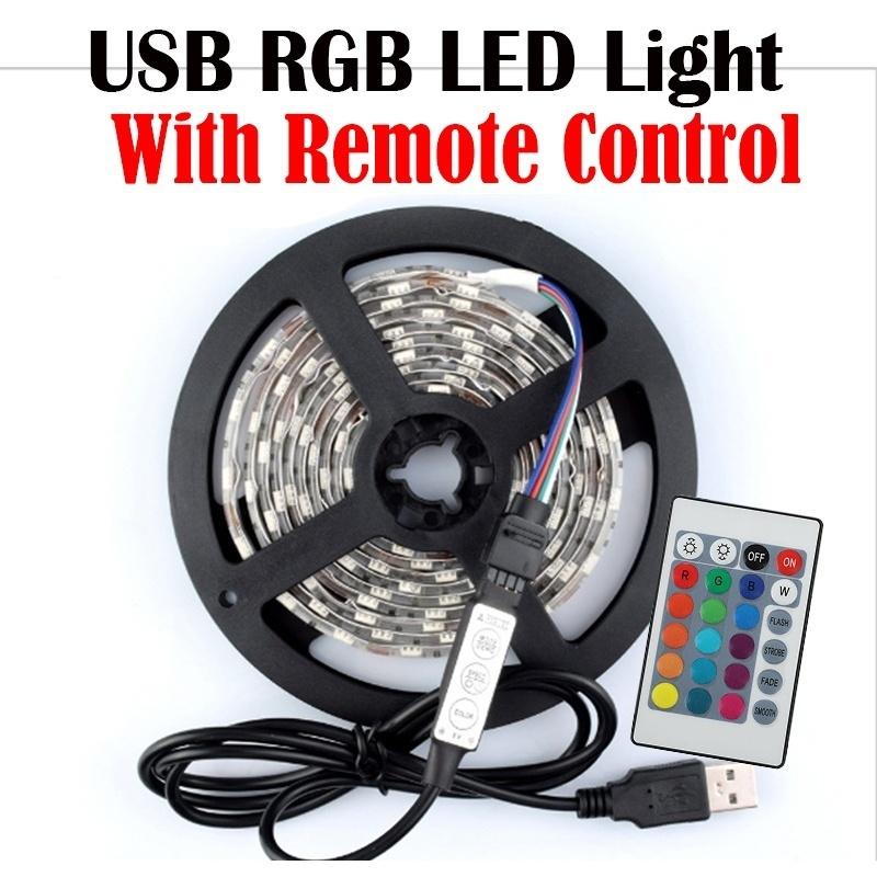 2M/1M/0.5M 3 Sizes RGB LED Wireless Remote Control Neon Interior Light Lamp Strip Lights Car Decor