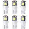 Cciyu Светодиодная лампа для подсветки номерного знака, T10 W5W Клиновидная 168 194 LED Лампа для внутреннего освещения купола, карты, подсветки дверей 6000K Ксеноновый Белый, 6 шт.