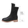 Fashion Fashion Lace-up Modern Boots Women 2024 High Quality Shoes for Women Side Zipper Women's Boots New Plus Size Mid-Calf Boots