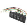 4 Gang Switch Panel Push Button for DRL LED Driving Recorder Fog Lamp 12-24V Fit for Camry/Yaris/Highlander Car