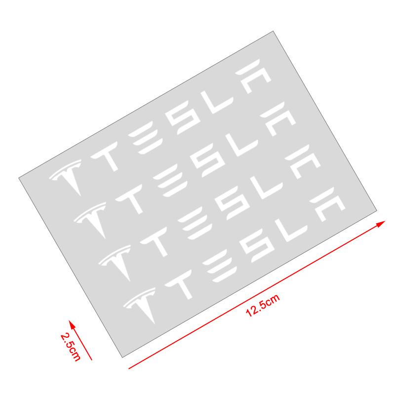 4Pc Car Door Handle 3D Stickers Tire Rear View Mirror Decals Styling For Tesla Model S Model X Model Y Cybertruck Model 3 Model Y