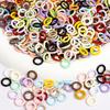 50 шт. 1,7x9 мм Закрытые соединительные кольца Спаянные O-образные круглые кольца Смешанные цвета Соединители для изготовления браслетов, ожерелий, ювелирных изделий своими руками