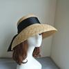 European And American Retro Hepburn Summer Women'S Straw Big Eaves Bell-Shaped Basin Hat Top Hat Sunshade Vacation Beach Sun Hat Straw Hat