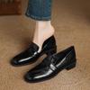 New Women's Shallow Mouth Foot Cover Single Shoes Round Head One Pedal Thick Sole Non-slip Soft Sole Low Heel Flat Heel Casual Small Leather Shoes