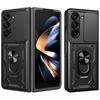 Case for Samsung Galaxy Z Fold 7 - BOOLING - Shockproof with Rotating Ring Camera Protection - Black