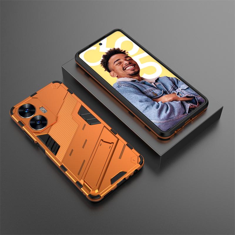 Для Realmi C55 4G чехол противоударный бронированный магнитный держатель чехол для телефона RealmeC55 Realme C55 C 55 55C 4G RMX3710 6.72" задняя крышка