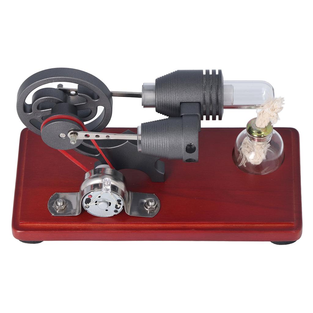 Модель генератора двигателя с крышкой для бутылки этанола, нагревательной стеклянной трубкой, лампой, физической моделью