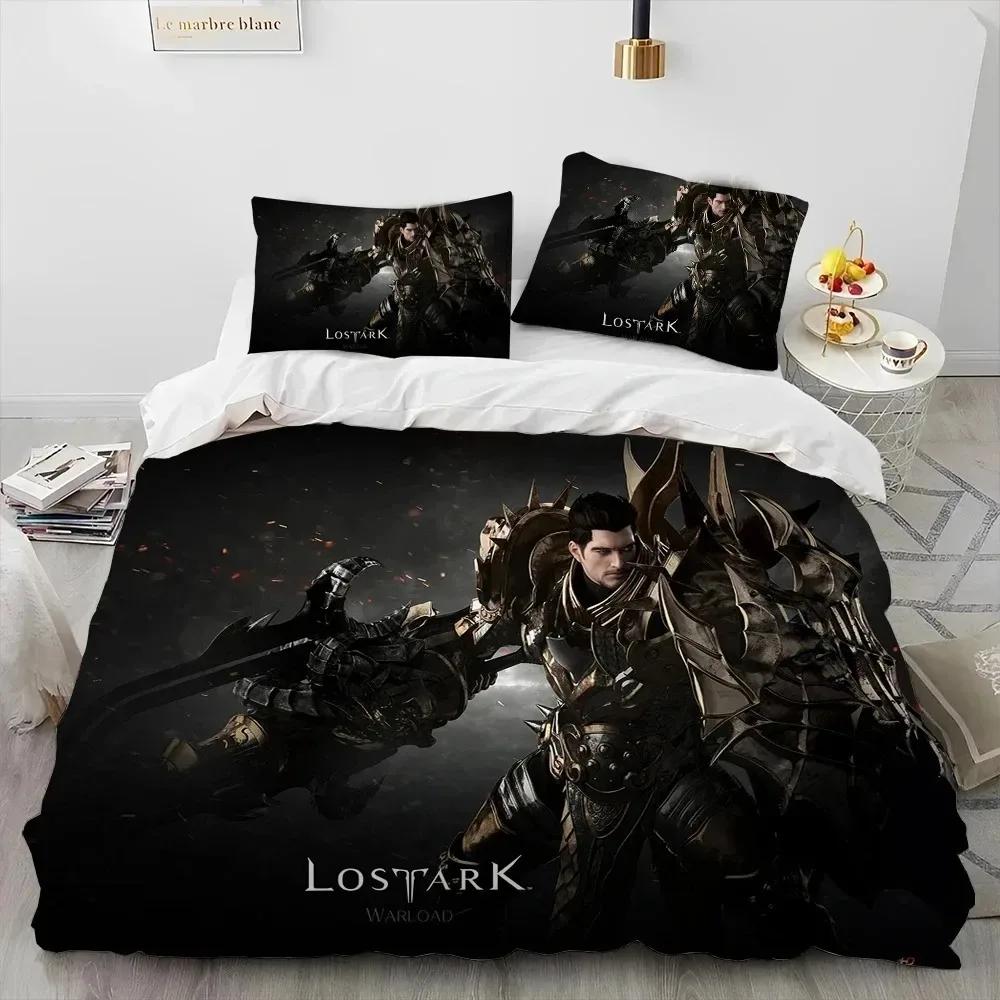3D Игра Lost ARK Геймер Мультяшный Комплект Постельного Белья, Пододеяльник Комплект для Кровати Покрывало Наволочка, Комплект Постельного Белья Размер Кинг Куин для Мальчиков