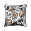 Luffy Anime Pillowcase Polyester Cushion Cover Decoration Anime Manga Throw Pillow Case Cover Home Square 45X45Cm