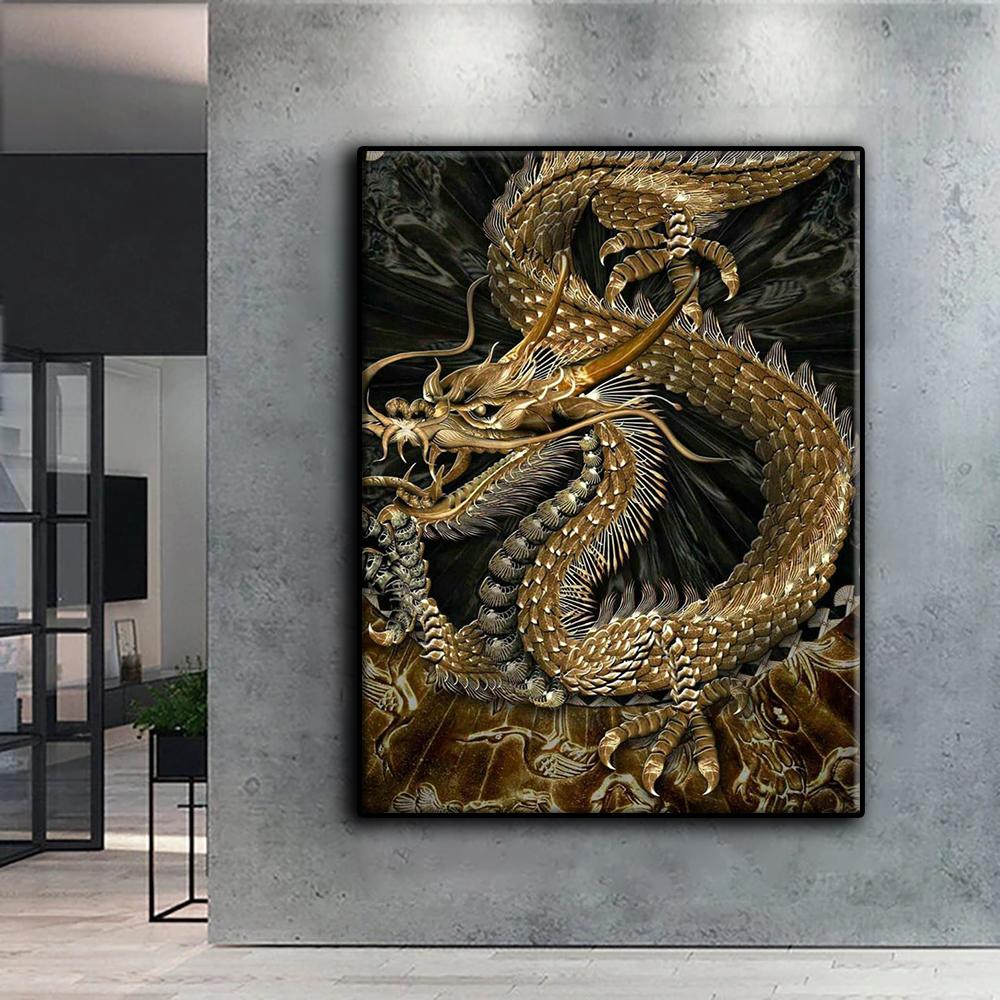 5D Diamond Painting Chinese Dragon DIY Diamond Embroidery Rhinestone Home Decoration