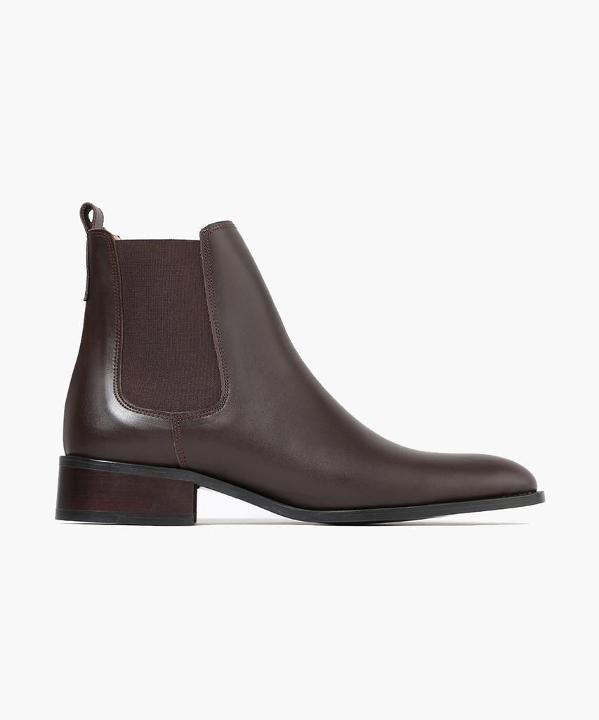 Firenze Atelier Full-Grain Leather Minimal Chelsea Boots 3331 [Brown Fg]