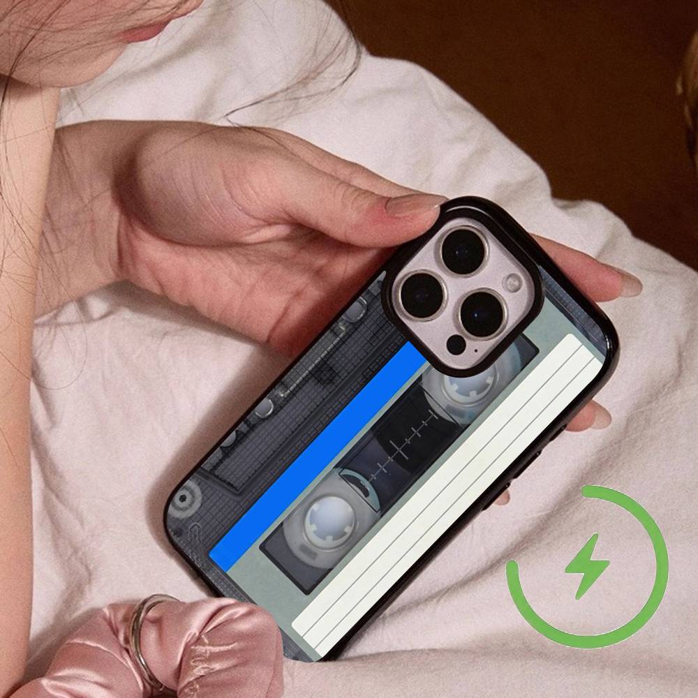 Винтажная Кассетная Лента Ретро Стиль Magsafe Для IPhone Чехол для Телефона 17 Air 16 15 14 Plus 13 12 Mini 11 Pro Max Тонкая Магнитная Крышка
