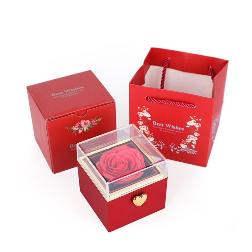 Ring Display Proposal Ring Boxes Eternal Rose Jewelry Display Rack Mother's Day