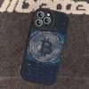 Кожаный чехол для телефона B-Bitcoin для iPhone 16 15 14 17 Pro Max 11 12 Mini Plus Мягкий корпус