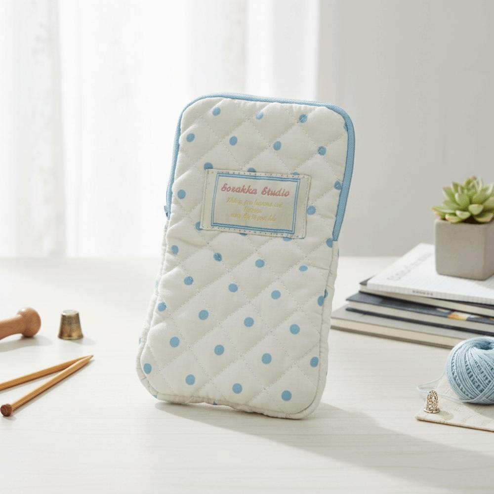 Cute Heart Cosmetic Pouch Polka Dot Print Pencil Toiletry Organizer Lipstick Bag
