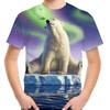 Children Teen Animal Polar Bear Printed T-Shirt Summer Boys Girls Fashion Birthday 3D T Shirt Kids Baby 4-20Y Clothes Tees Tops