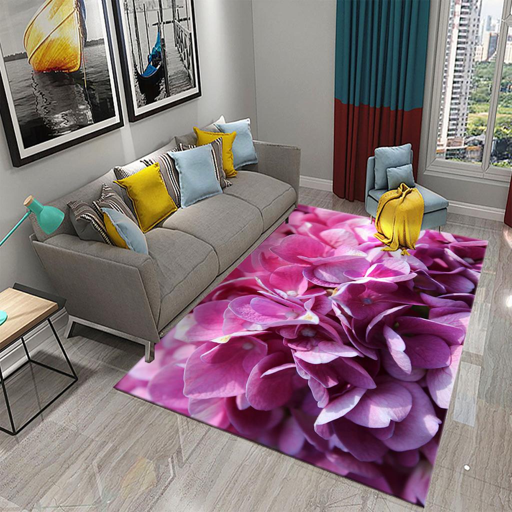 Нескользящий ковер для кухни, ванной комнаты, прихожей, гостиной, спальни, декоративный коврик, красочный ковер с лепестками