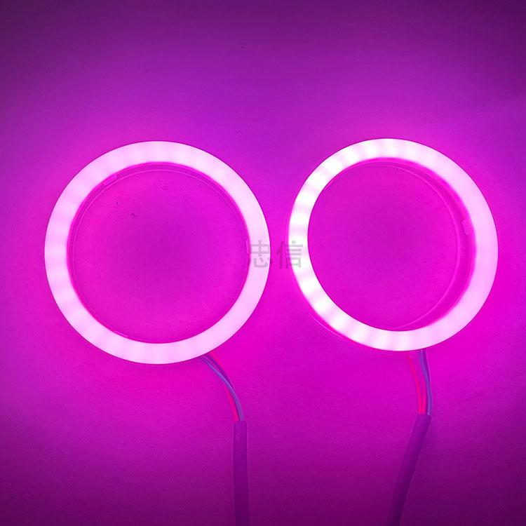 1pair Eyes Angel Cob 930v With Cover Halo Rings Cotton Lights For Led Car Motorcycle Headlights Fog Lamps 60 70 80 90 100 120mm