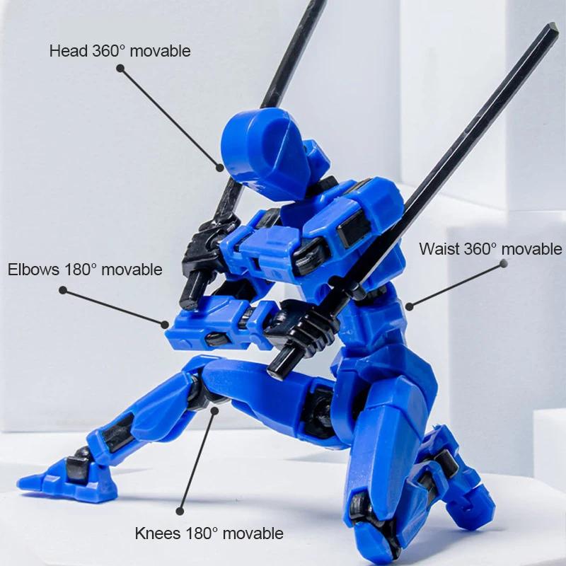 Нетоксичные 13-суставные подвижные фигурки-трансформеры, робот, 3D-печатный манекен, персонаж, конструктор, игра для родителей и детей, подарки для детей