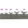 Рыболовные крючки Nickel Swivel Hook Трехсторонний вертлюг Рыболовные вертлюги Тройничные вертлюги Рыболовный соединитель