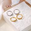 Премиальные минималистичные серьги-кольца из титановой стали для женщин, золотые серьги, золотые серьги с вращающимися бусинами