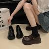 British Style Platform Small Leather Shoes Women's 2025 Spring New One-pedal Lazy Single Shoes Casual Versatile Loafers