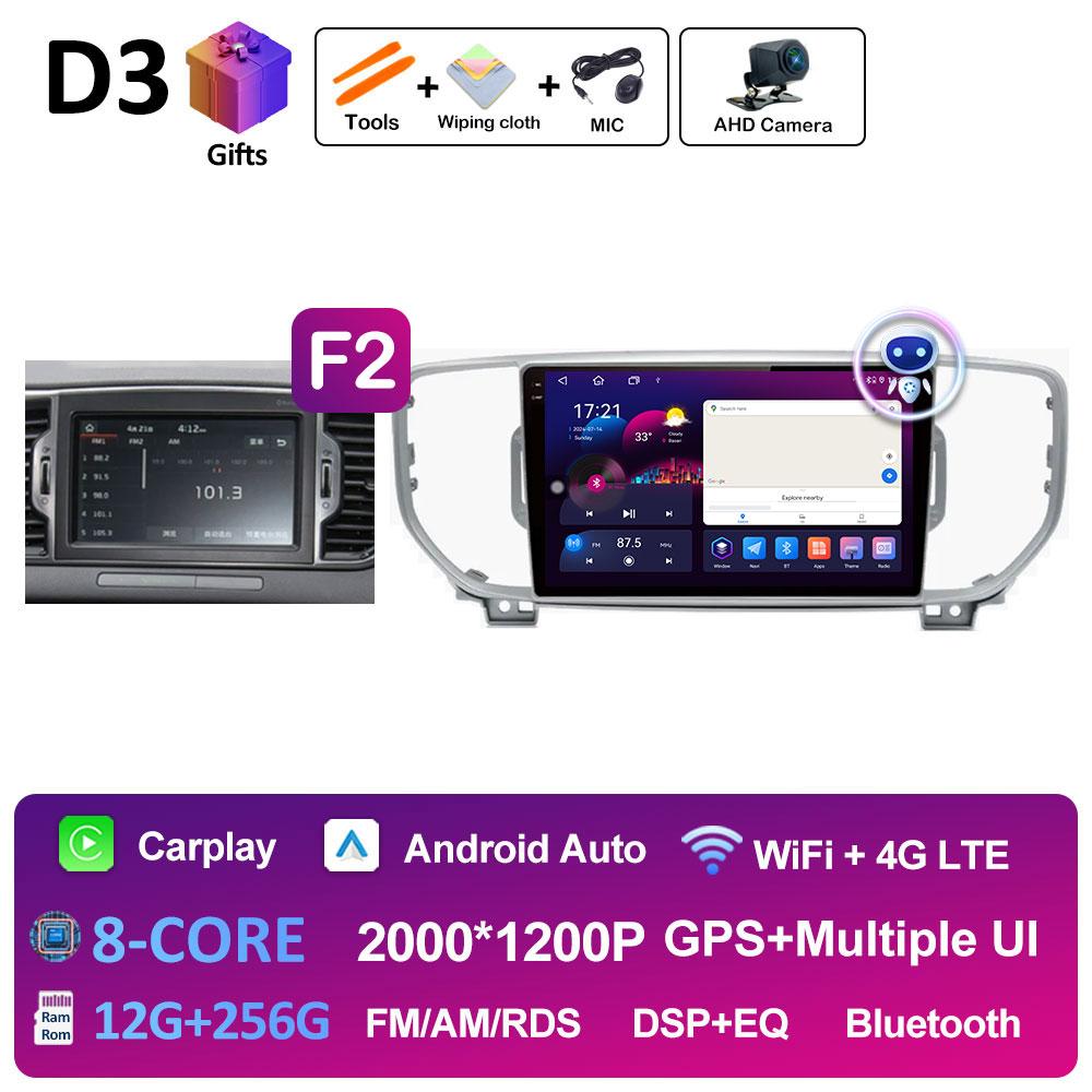 Bluetooth Android 14 для KIA Sportage 4 QL 2016 2017 2018 навигация GPS автомобильный радиоприемник видеоплеер беспроводной Carplay WIFI аксессуары