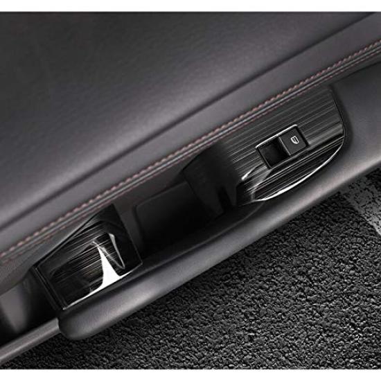 RUIQ Mazda 3 Седан / Хэтчбек Серии BP Модель B083XB885F Накладка-молдинг черного цвета на панель переключателей окон и дверей (Параллельный импорт)