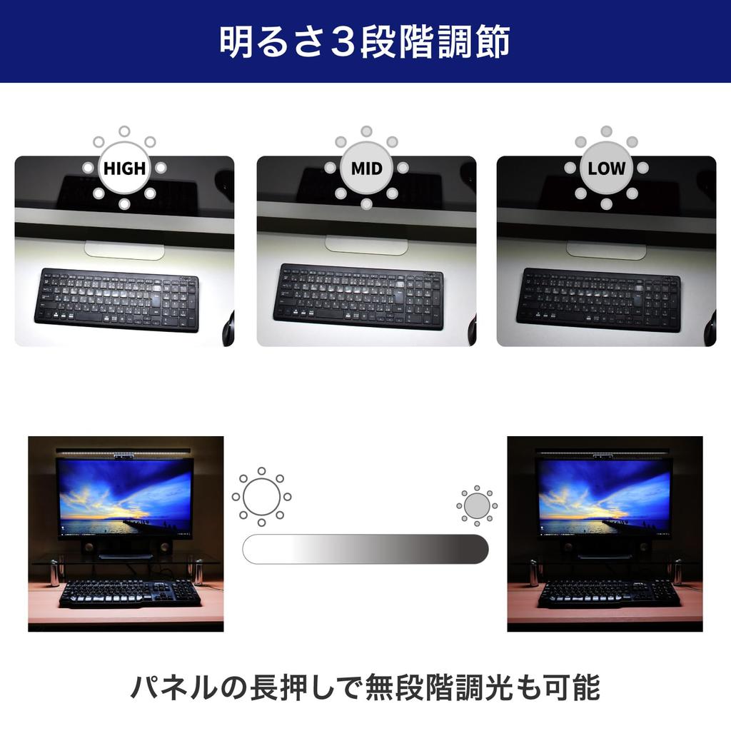 ELPA USB Лампа для монитора Настольная USB Питание Светодиодная Встроенная EML-DP01(компьютерная графика)