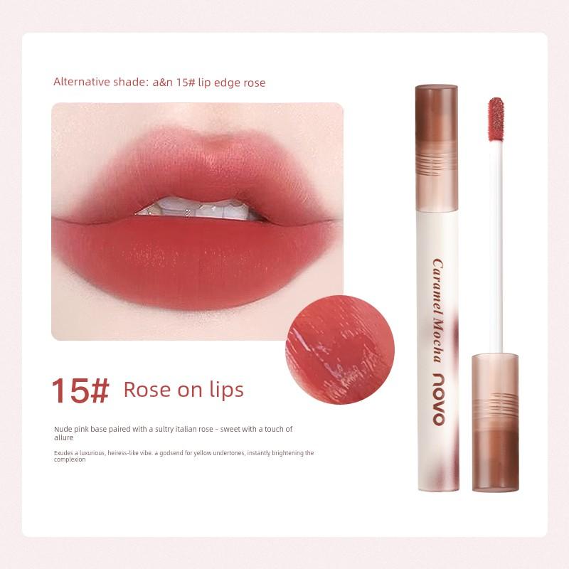 Novo Water Mist Lip Glaze Mirror Lip Gloss Matte Soft Focus Mist Lipstick Natural Whitening Long-Lasting Color for Beginners