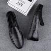 Genuine Leather Mens Formal Loafers Handmade Design Slip-On Flats Business Shoes Comfortable Moccasins Simple Male Driving Shoes