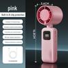 S23 High-Speed Mini Handheld Fan: USB Charging, Digital Display, Foldable, with Lanyard for Portable Outdoor Use.