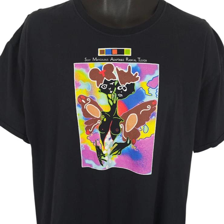 Abstract Art 100% Cotton T-shirt Mens Tees Top Mens Size Black Sexy Meticulous Adaptable Radical Tough