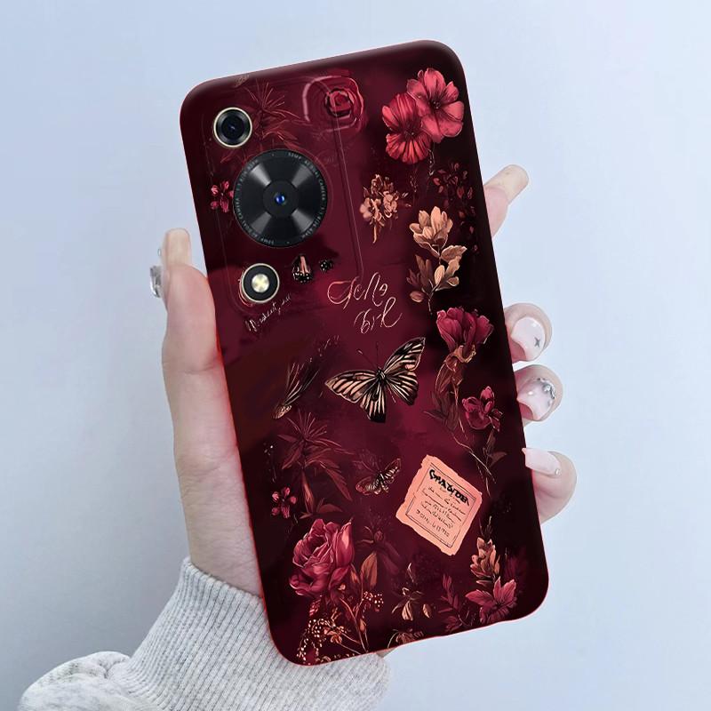 Case For Huawei Nova Y72 Butterfly Floral Girl Design Soft TPU Silicone Back Cover For Huawei Nova Y 72 MGA-LX3 Enjoy 70 Fundas