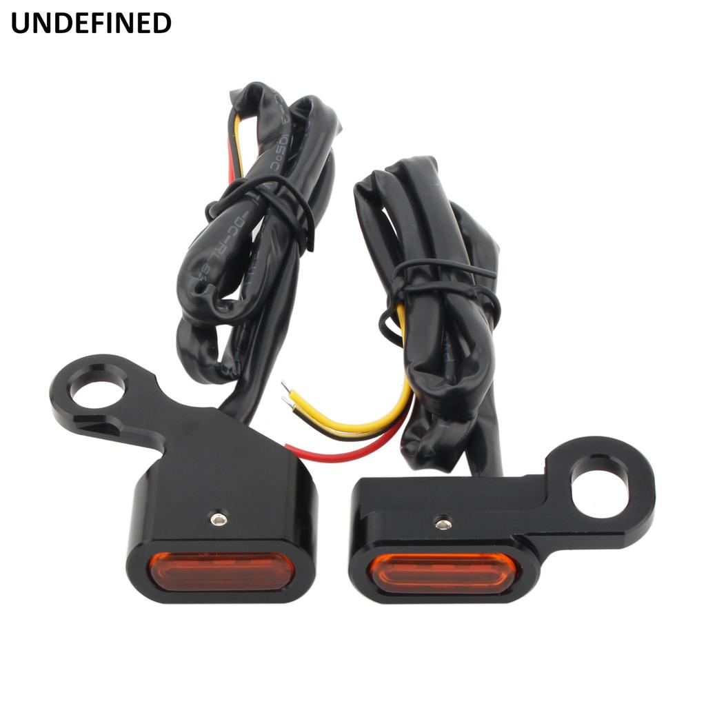 Светодиодный индикатор поворота руля мотоцикла, янтарная лампа для Harley Dyna 1996-2017 Softail Sportster XL